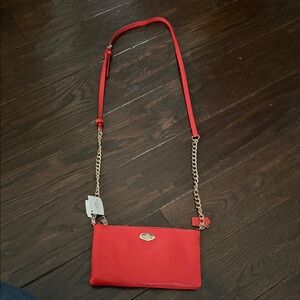 COACH Red Leather Crossbody Bag